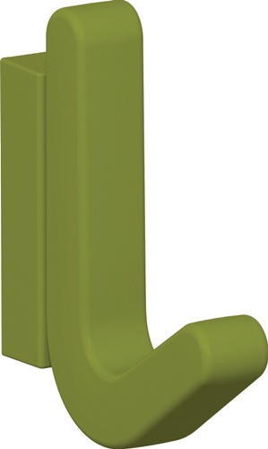 Einzelhaken Ser.477 matt,elastisch Ku.(TPU) 74 apfelgrün H.68mm HEWI