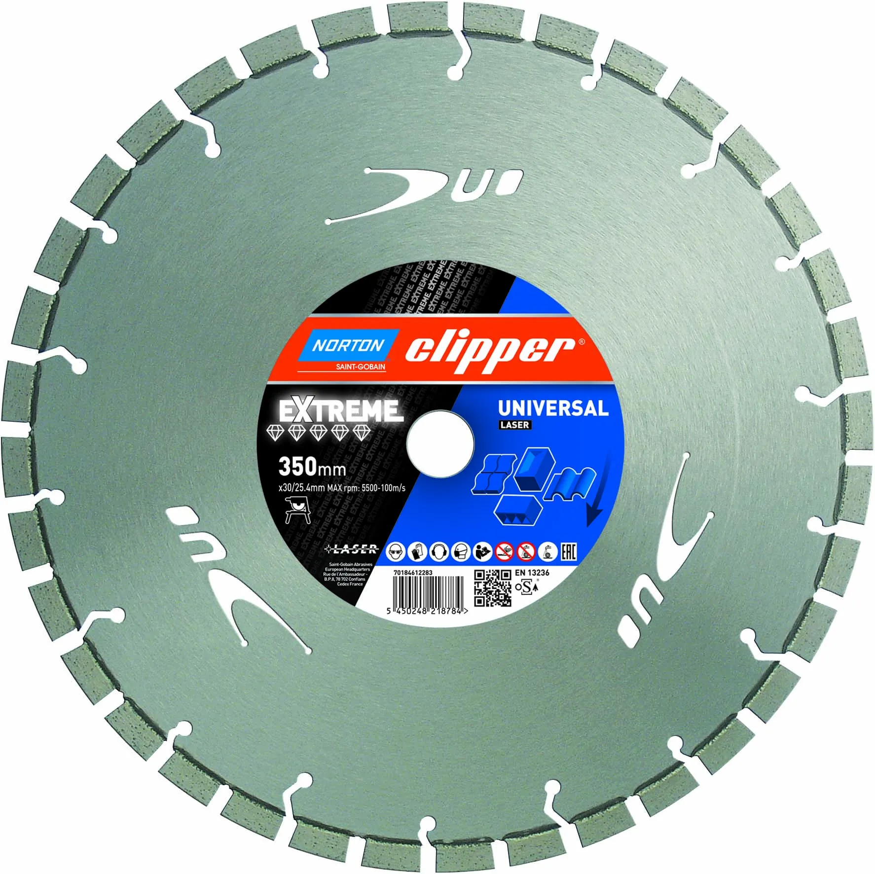 Norton Clipper Diamanttrennscheibe Extreme Universal Laser - 300*  x  30/25,4 mm