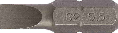 TECWERK Bit f.Schlitzschrauben 6,5mm L.25mm 1/4 Zoll C6,3 Schneidenstärke 1,2mm 