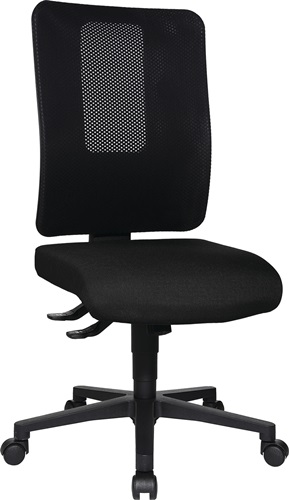 Bürodrehstuhl m.Synchr.-Techn.schwarz/schwarz 460-560mm Trgf.110kg TOPSTAR