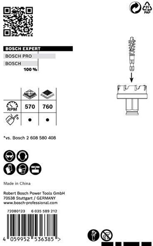 Bosch Lochsäge Expert Sheet Metal D.21mm Schnitt-T.40mm