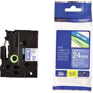 Brother Schriftbandkassette TZE555 24mm ws auf bl