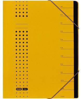ELBA Ordnungsmappe chic 400001991 DIN A4 12Fächer Karton gelb