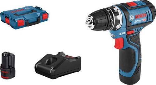 Bosch Akku-Bohrschrauber GSR 12V-15FC Spannung 12V Kap.2Ah Li-Ion m.2 Akkus L-BOXX