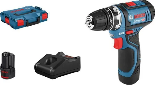 Bosch Akku-Bohrschrauber GSR 12V-15FC Spannung 12V Kap.2Ah Li-Ion m.2 Akkus L-BOXX