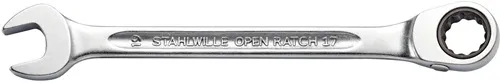 Maulringratschenschlüssel OPEN-RATCH 17 SW 24mm L.296mm umschaltbar,Rings.15Grad