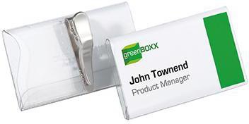 Namensschild Krokoklemme transparent 25 St./Pack. DURABLE