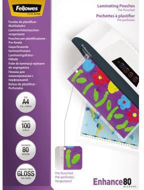 Fellowes Laminierfolie Enhance 80 5452502 DIN A4 tr 100 St./Pack.