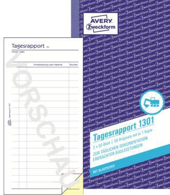 Avery Zweckform Bautagesbericht 1301 105x200 gelb 2x50Blatt