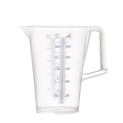 Messbecher 3l blau bedruckte Skala PP PRESSOL