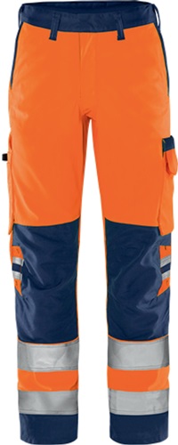 FRISTADS Warnschutzbundhose High Vis Green 2651 GPLU Gr.D88 orange/marine