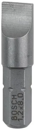 Bosch Schrauberbit Extra-Hart ISO1173 C6.3 S1,2x8mm L.25mm 1/4Zoll-Außen-6kt 3St.
