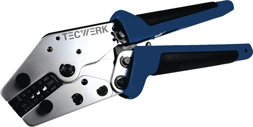 TECWERK Aderendhülsencrimpzange Gesamt-L.205mm 0,5-6 (AWG 24-10)mm² Ku.-Hülle 