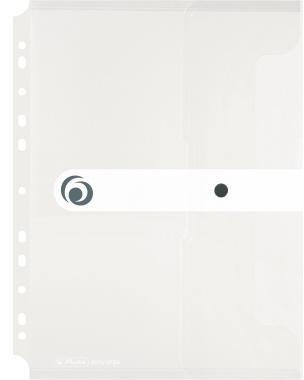 Herlitz Dokumententasche 11292935 DIN A4 Abheftrand PP transparent