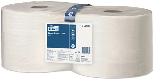 Putztuch TORK 129237 L.ca.340 mmxB.ca.235mm weiß 2 Rl./VE