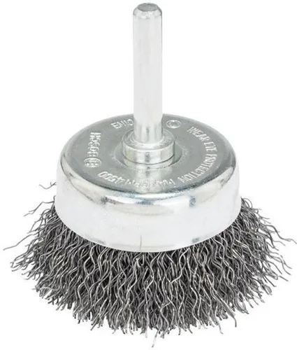 Bosch Topfbürste D.50mm m.Spannschaft 6mm Stahldraht Rundschaft 6mm