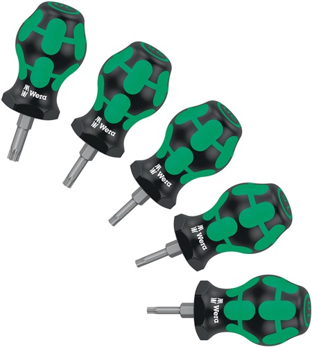 Schraubendrehersatz Stubby TX 1 5-tlg.Kraftform,mehrkomponentig WERA