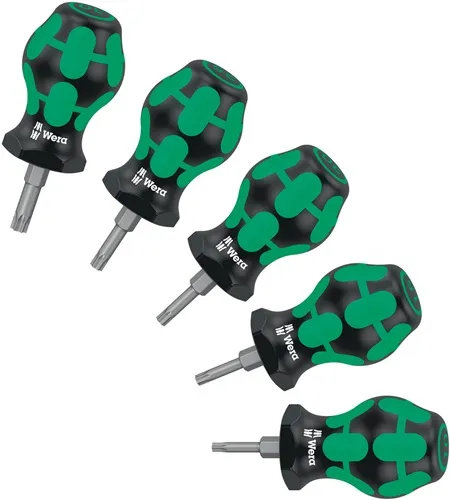 Schraubendrehersatz Stubby TX 1 5-tlg.Kraftform,mehrkomponentig WERA