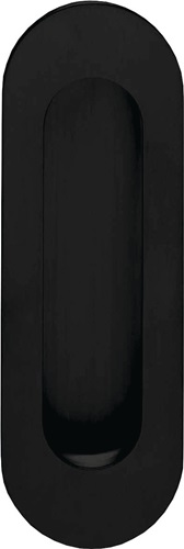 Schiebetürmuschel 4476 VA schwarz ov.bl.L.120mm B.40mm INTERSTEEL