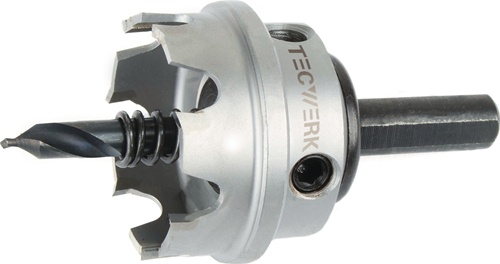 TECWERK Lochsäge HM-bestückt mit Bohrer und Feder 