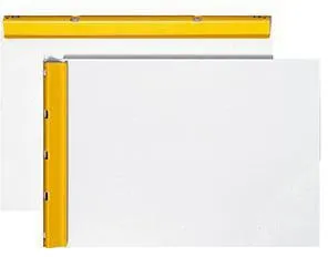 Hansa-Technik Klemmbrett 1200100 DIN A4 Aluminium grauweiß/gelb