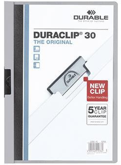 DURABLE Klemmmappe DURACLIP 60 220910 DIN A4 Hartfolie grau