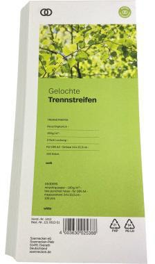 Soennecken Trennstreifen oeco 1412 10,5x24cm weiß 100St.