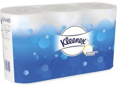 Kleenex Toilettenpapier 8440 3lagig 350Blatt weiß 6Rl./Pack.
