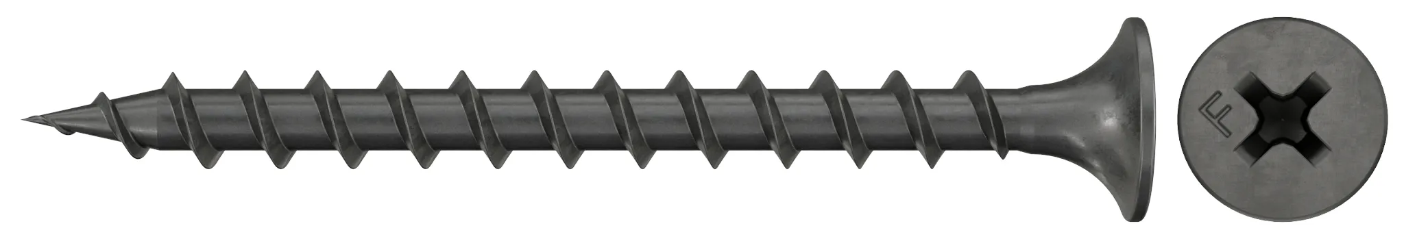 fischer Schnellbauschraube 3,9 x 25 Trompetenkopf, Grobgewinde, Kreuzschlitz PH, schwarz phosphatiert