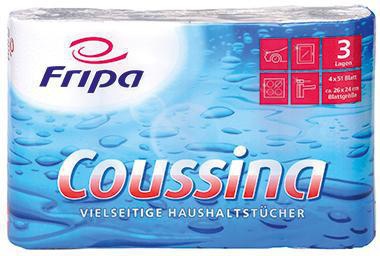 Fripa Küchenrolle Coussina 3204002 3-lagig weiß 4 St./Pack.