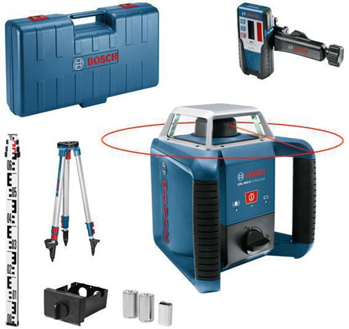 Bosch Rotationslaser GRL 400H Set Arbeitsber.m.Empf.400m IP56 G.1,8kg m.Zubehör  Bosch Rotationslaser GRL 400H Set Arbeitsber.m.Empf.400m IP56 G.1,8kg m.Zubehör