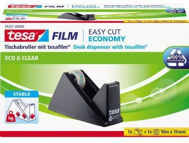 tesa Tischabroller ecoLogo 59327-00000 sw +tesafilm Eco&Clear