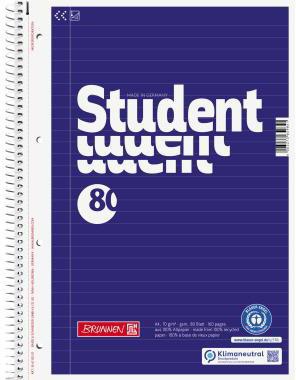 BRUNNEN Collegeblock 106783101 A4 liniert 80Bl RCP bl