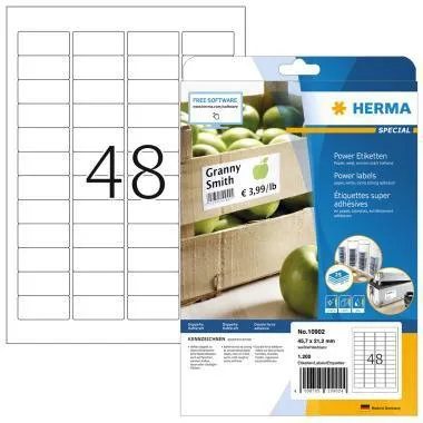 HERMA Etikett Special 10902 45,7x21,2mm weiß 1.200 St./Pack.