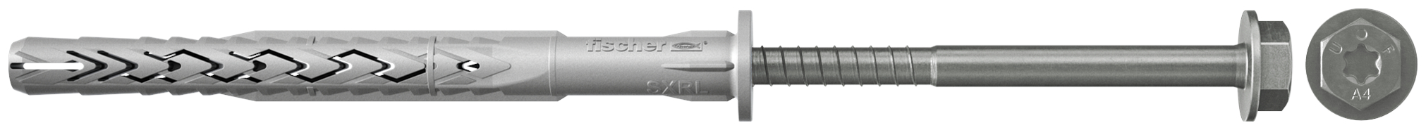 fischer Langschaftdübel SXRL 10 x 200 FUS Sechskantschraube mit U-Scheibe nicht rostender Stahl R