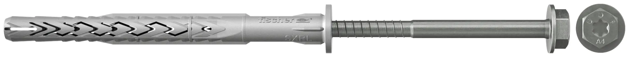 fischer Langschaftdübel SXRL 10 x 120 FUS Sechskantschraube mit U-Scheibe nicht rostender Stahl R