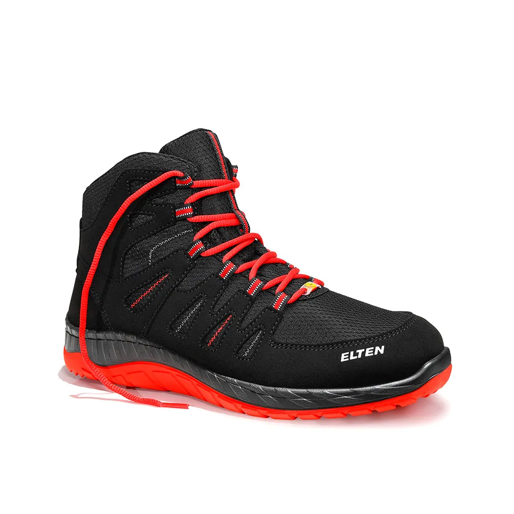 ELTEN Sicherheitsstiefel MADDOX BLACK-RED MID ESD S3 (769561)
