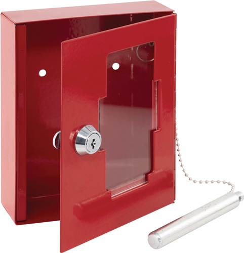 Notschlüsselbox EMG 6165 H150xB120,00xT48mm rot Stal Anz.Hak.1 BURG-WÄCHTER