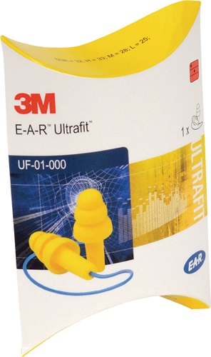 Gehörschutzstöpsel E-A-R™ Ultrafit™ EN 352-2:2020 SNR 29 dB 50PA/Krt.3M