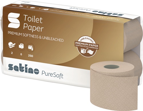 Toilettenpapier Satino PureSoft 66540 2-lag.64 RL à 250 Bl.=16000 Blätter SATINO