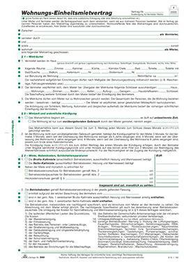 RNK Mietvertrag 599 DIN A4 4Blatt
