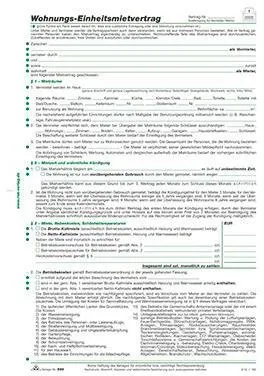RNK Mietvertrag 599 DIN A4 4Blatt