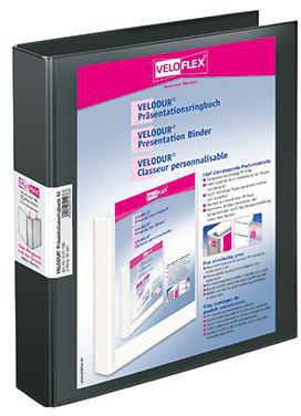 Veloflex Präsentationsringbuch VELODUR 4147180 2Ringe 30mm sw
