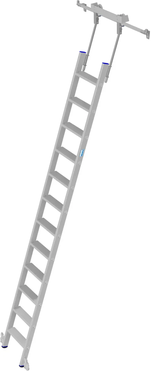 Krause STABILO Stufen-RegalLeiter Rundrohr-Schienenanlage 1x12 Stufen