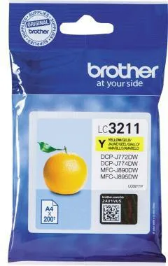 Brother Tintenpatrone LC3211Y gelb