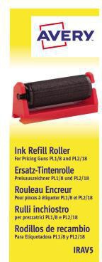 Avery Zweckform Farbrolle IRAV5 PL1/8+PL2/18 schwarz Karton 5 Stück