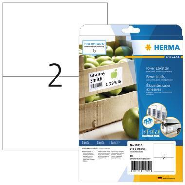 HERMA Etikett 10910 stark haftend 210x148mm matt weiß 50 St./Pack.