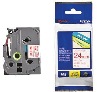 Brother Schriftbandkassette TZE252 24mmx8m laminiert rt auf ws