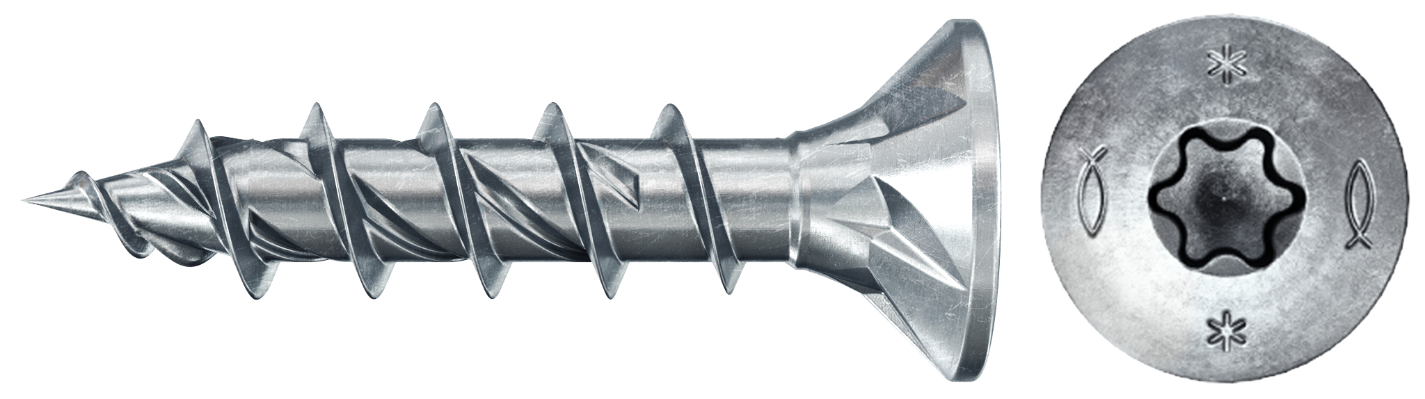 fischer PowerFast FPF II CTF 5,0 x 35 BC 500 Senkkopf mit Innenstern TX Vollgewinde galvanisch verzinkt, blau passiviert