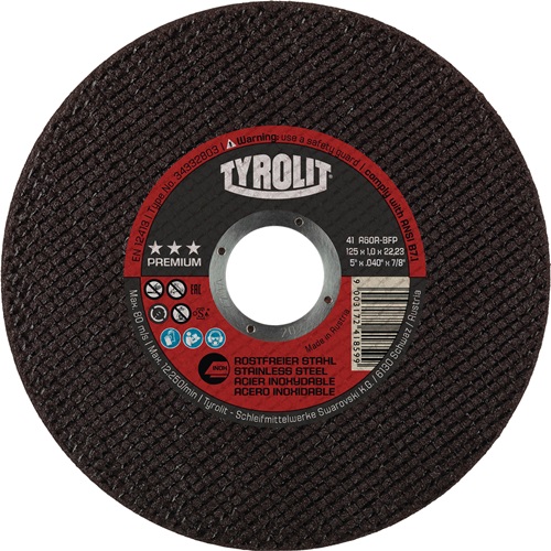 Trennscheibe Premium D125x1mm ger.INOX Bohr.22,23mm TYROLIT